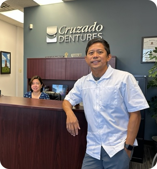 Dentist Leaning on a Desk